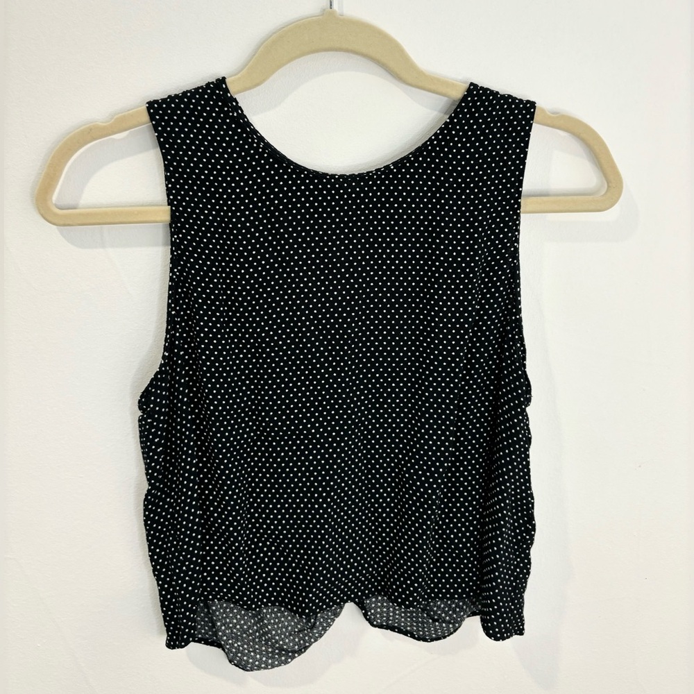 Nordstrom 1. State Sleeveless Dot-Print Top, Size M